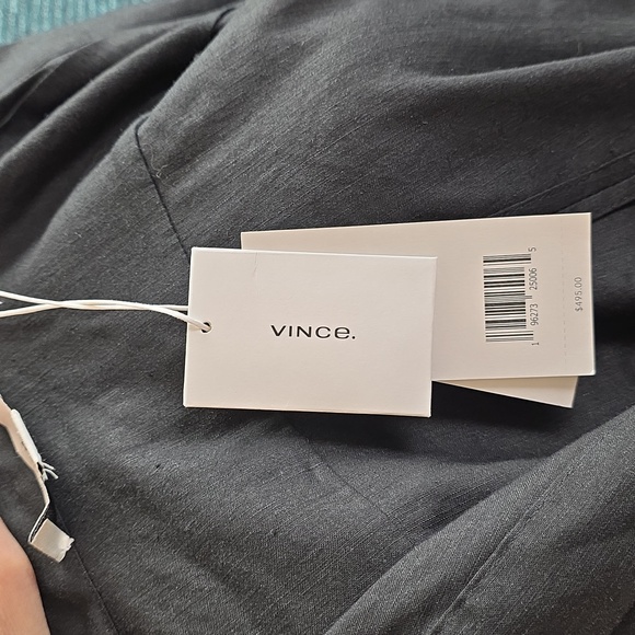 Vince Linen Blend Tie Waist Shirt Dress NWT - Picture 12 of 14